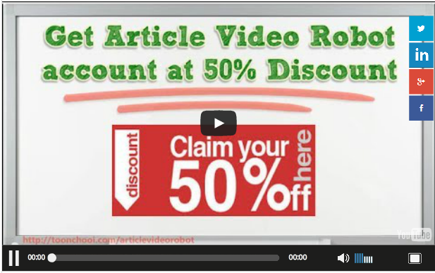 How To Get Article Video Robot account at 50% Discount