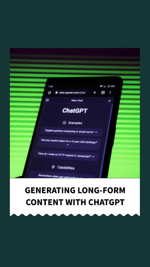 New prompts to generate long-form content with ChatGPT